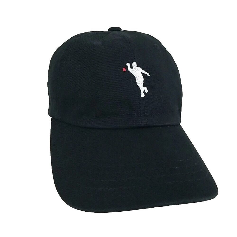 Mens Shooter Dad Hat Strapback Black Bocce Ball Cornhole 100% cotton